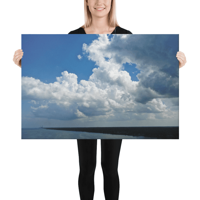 Lake Erie Shoreline Looking East from Lorain canvas print